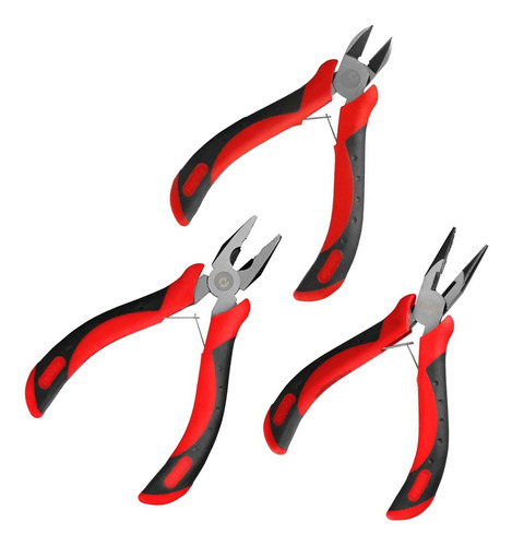 Juego Set 3 Pinza Alicate Punta 115mm Electrónica Ronix