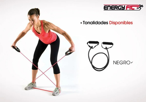 Imagen 7 de 10 de Banda Elastica Resistencia Larga 1.5 Mt Con Manijas Foam Gym