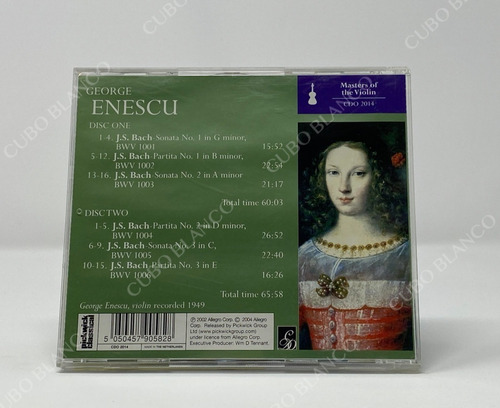 Bach - Sonatas And Partitas For Solo Violin 2 Cds 2004 (Usado)