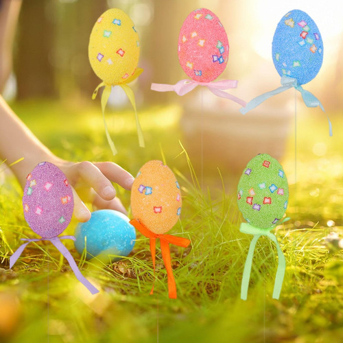 6 Piezas De De Huevo De Pascua, Decoración De Mariposa