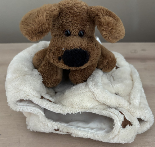 Perro De Peluche Pequeño. Impecable. Marrón Y Negro (Usado)