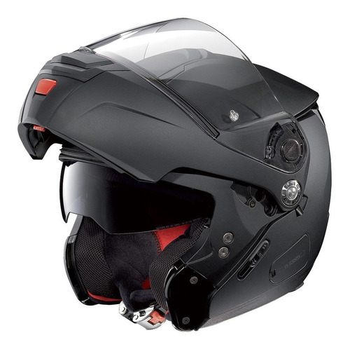 Capacete Moto Nolan N90 Classic Preto Fosco Escamoteável Tamanho do capacete 62 (XL)