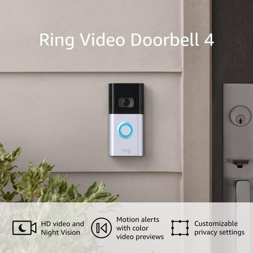 Ring Video Doorbell 4 - Timbre Con Cámara Y Wifi Mejorado