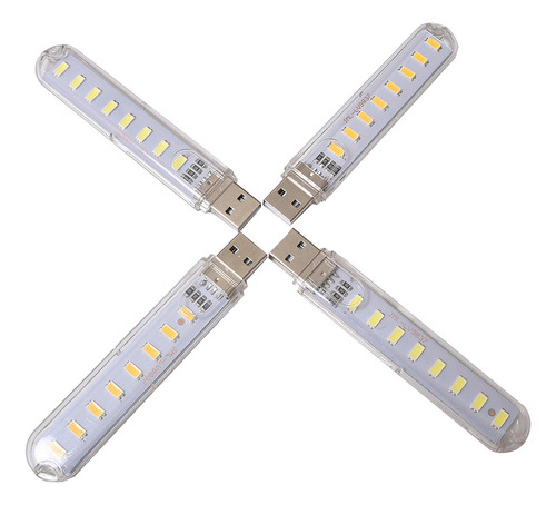 K Mini Lámpara De Lectura Led Usb, Portátil Y Blanca Para