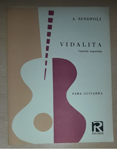 Partitura Vidalita A. Sinopoli Para Guitarra Año 1968