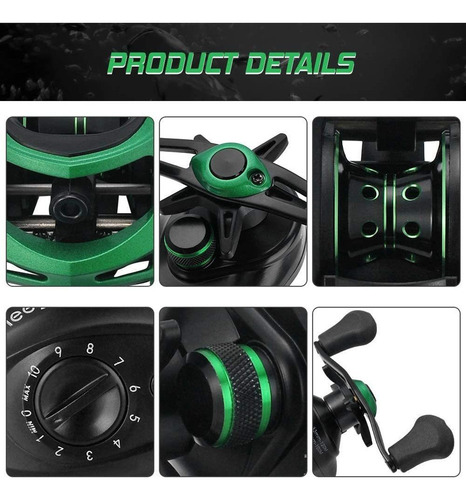 Carretéis De Pesca Baitcasting Alta Velocidade 9. 1:1 R