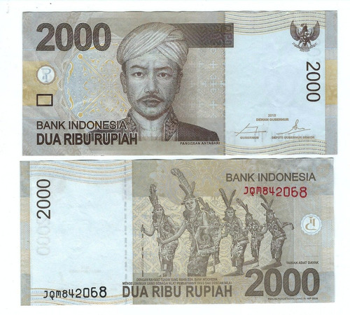 Indonesia - Billete 2000 Rupias 2015 - Muy Buen Estado