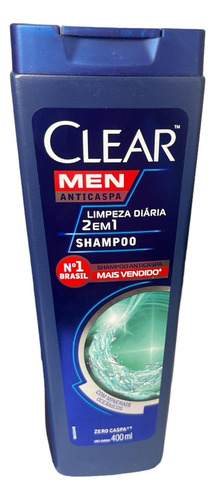 Shampoo Anticaspa Clear Limpeza Diária 2 Em 1 400ml