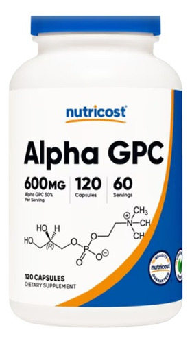 Nutricost Alpha Gpc 600mg 120ca - Unidad a $3483