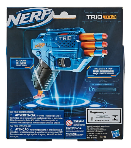 Lanzador de dardos Hasbro Nerf Elite 2.0 Trio Td-3 E9957