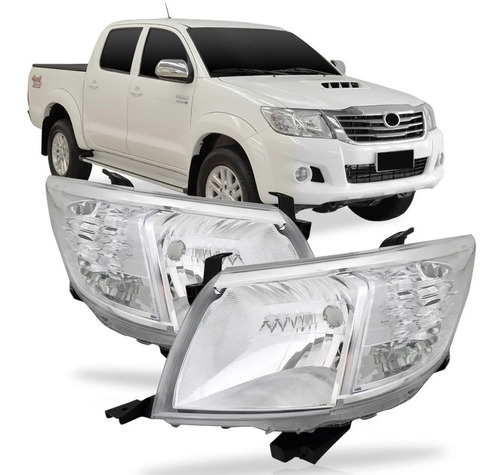 Par De Opticas Toyota Hilux 2012-2013-2014-2015 Tyc