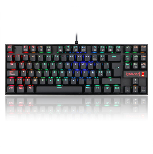 Teclado Redragon Kumara K552w-2 Rgb Qwerty Español Outemu Negro Español Latinoamérica
