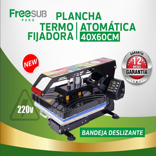 Imagen 1 de 5 de Plancha 40x60 Freesub Termo Fijadora Automática Deslizante