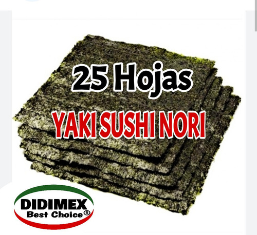 Alga Nori Sushi Yaki 25unid - g a $814