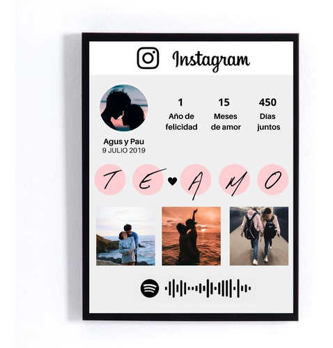 Cuadro Instagram Personalizado - Digital