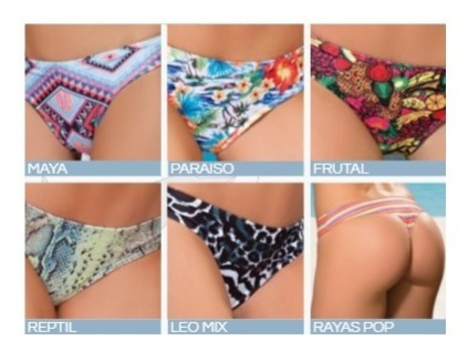 Imagen 6 de 10 de Pack X3 Bombacha Colaless Estampada Malla Cocot Art. 12595.1