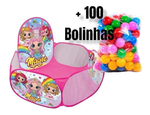 Bolinha Piscina Cercadinho Princesas + 100 Bolinhas Infantil