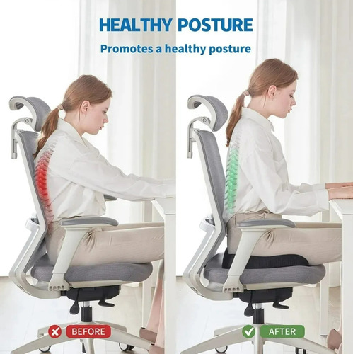 Cojín Coxis Ortopédico Premium Ergonómico Con Memory Foam