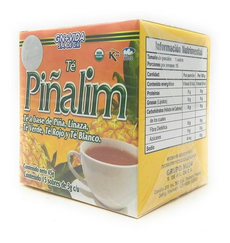 Piñalim Te Original Gn+ Vida 15 Sobres Original