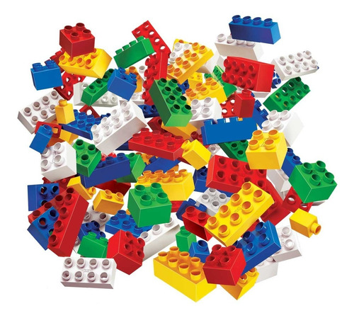 Imagen 4 de 4 de Rasti Ladrillos Bloques Kit 400 Piezas Básicas Sobre Ruedas