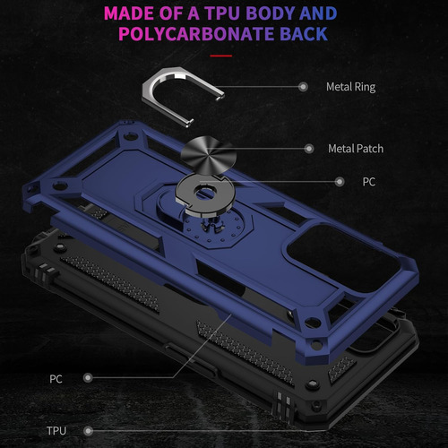 Funda Uso Rudo Golpes Para Oppo A16/a16s/a54s Carcasa+mica Azul Oppo A16 / Oppo A16s / Oppo A54s/oppo A55 5g