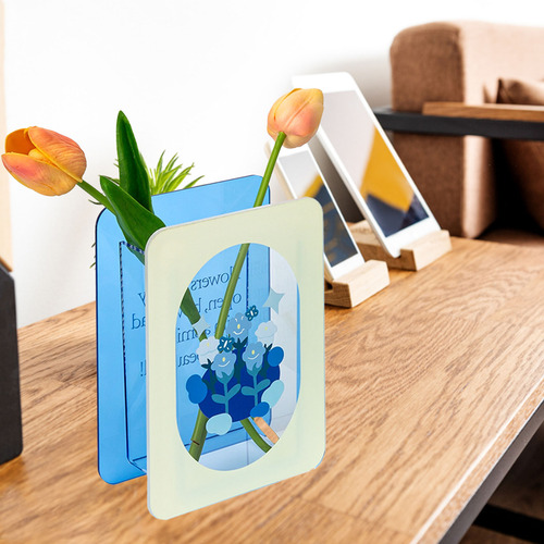 Vaso De Flores, Suporte De Buquê Moderno Em Acrílico, Clear