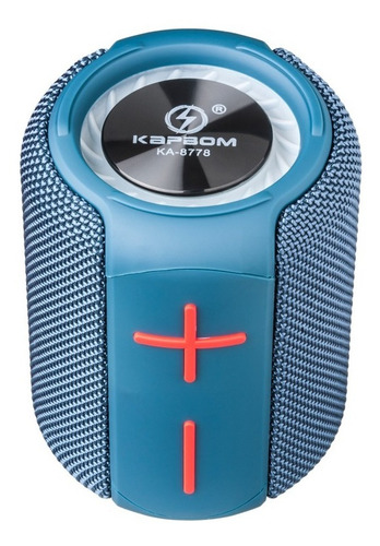 Caixa Caixinha De Som Portatil Bluetooth Usb À Prova D'águ Cor Azul