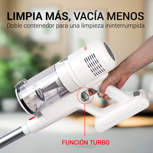 Aspiradora Inalámbrica D300 Plus Cordless Recargable 40000pa Blanco/negro