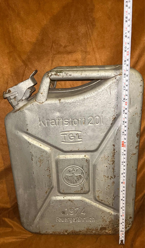 Bidón 20 L Metal Combustible Jeep Alemán Murciélago Militar (Usado)