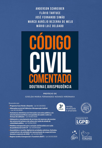 Código Civil Comentado - Doutrina E Jurisprudência, De Anderson Schreiber. Editora Forense Em Português