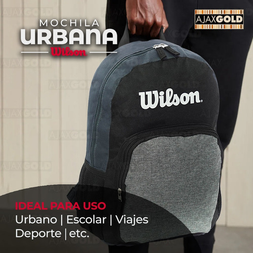 Imagen 5 de 7 de Mochila Wilson Urbana Deportes Porta Notebook Gym Reforzada