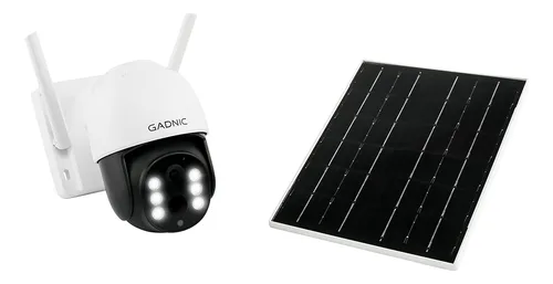 Cámara De Seguridad Gadnic Cmsol42 Con Resolución 3MP Color Blanco Visión Nocturna Con Panel Solar