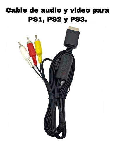 Cable De Audio Y Video Compatible Para  Ps1 Ps2 Ps3 Rca