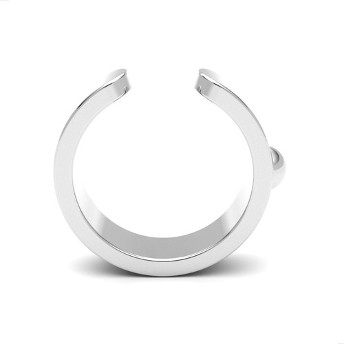 Imagen 2 de 8 de Arete Grapa Cuff Clip Falsa Perforación De Plata .925 Agálea