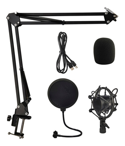 Imagen 8 de 10 de Kit Micrófono Condenser Profesional Midiplus Usb800 Negro