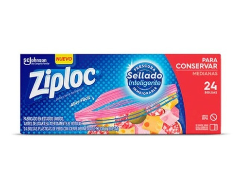 Bolsas Multiuso Para Conservar Ziploc Medianas 24 Unid