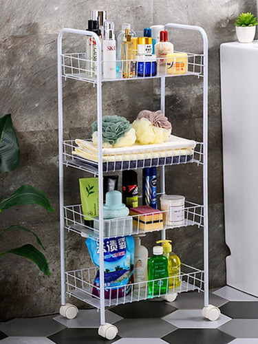 Estante Organizador Multiusos 4 Niveles Con Ruedas Hogar