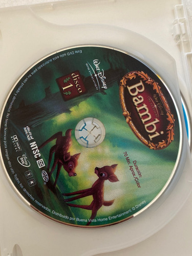 Dvd Bambi Walt Disney Los Clasicos Edicion Coleccion 2 Disc (Usado)