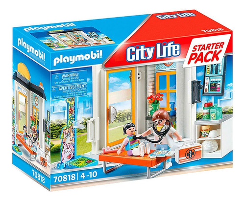 Playmobil - Pediatra - City Life 70818 Quantidade de peças 57