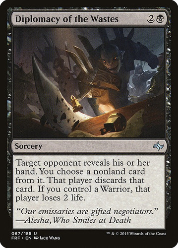 Carta Magic Diplomacy Of The Wastes X4 Playset Fate Reforged