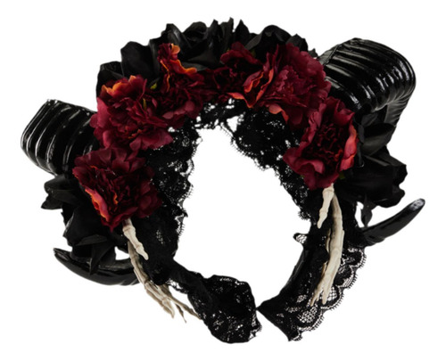 Diadema De Cuerno De Oveja, Tocado Ligero Con Diseño