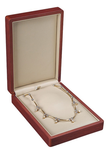 Estuche Madera Nogal Para Gargantilla; Calidad Premium
