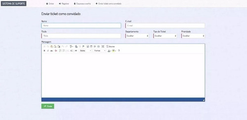 Sistema De Suporte - Atendimento Via Ticket Em Php