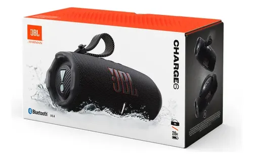 Caixa De Som Portátil Charge 6 Bluetooth Ip68 Preta Jbl Preto