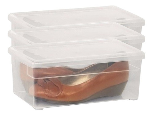 Caja Organizador Plastico Apilable Tapa Taper 5 Litros X3 Colombraro