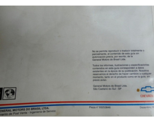 Manuales De Usuario De Chenrolet Corsa 1998. (Usado)