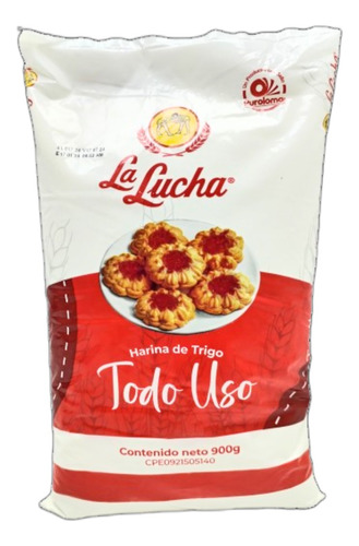 Harina Trigo Todo Uso La Lucha 900gr 0316 1.37 Ml.