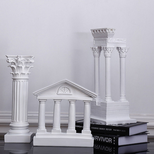 Escultura De Columna Romana En Yeso