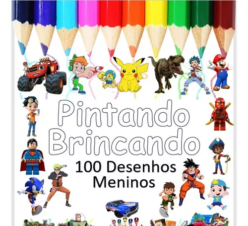 Kit 100 Desenhos Para Pintar E Colorir Naruto- Folha A4 Inteira! 1 Por  Folha! - #0046