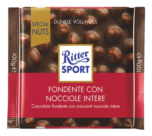 Ritter Sport Barras De Chocolate Negro Con Avellanas Enteras